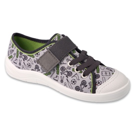 Ciabatte per bambini Befado con velcro 351Y028 grigio/verde