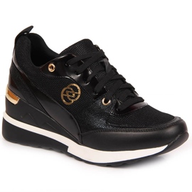 Scarpe con zeppa nere da donna eVento 21PB35-4001 nero