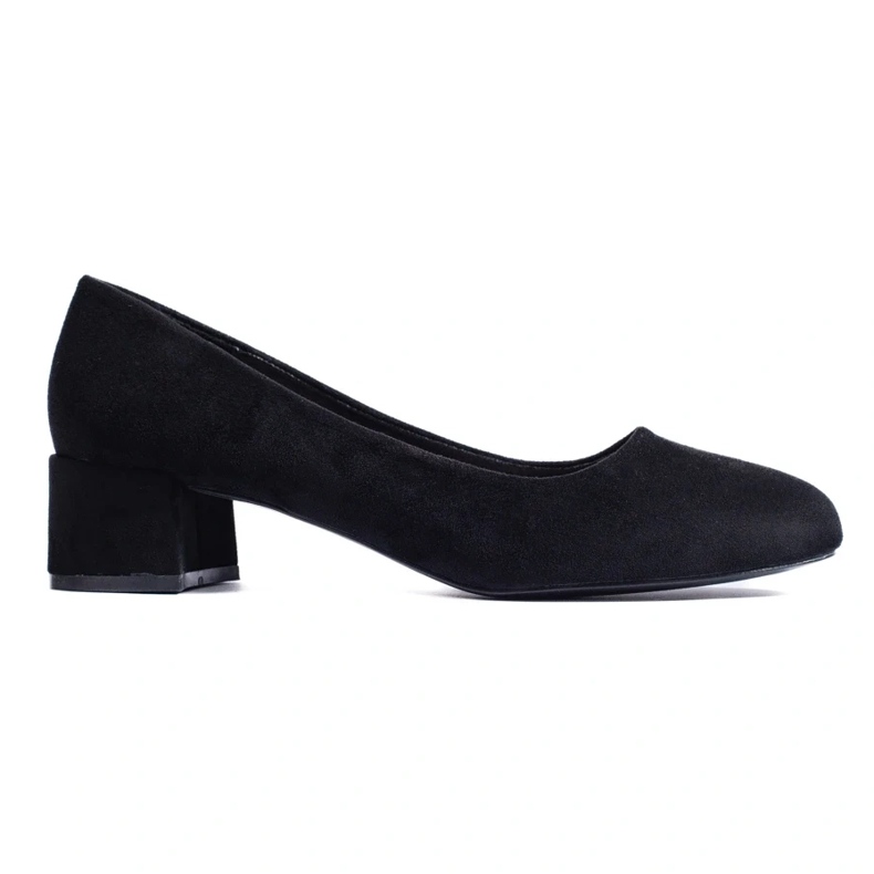 Décolleté da donna con tacco basso in camoscio nero