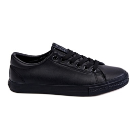 News Sneaker nere classiche in pelle in pelle da donna nero
