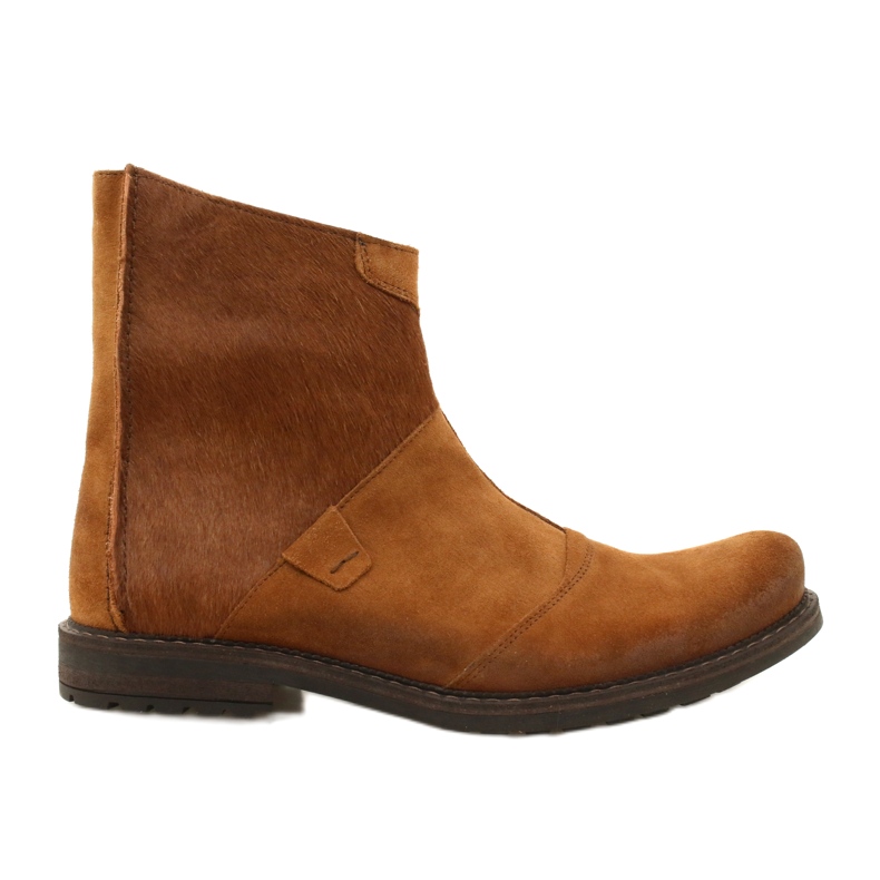 Olivier Stivali da uomo in pelle 553KZ rosso marrone