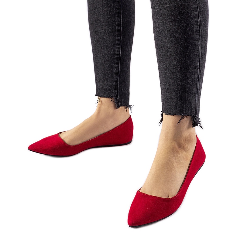 Ballerine rosse a punta Riv rosso