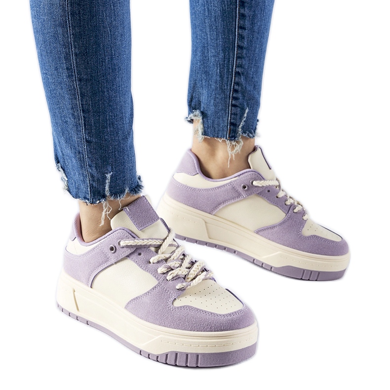 Sneakers viola sulla piattaforma Crim
