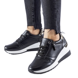 Sneaker nere decorate con cerniera Marietta nero
