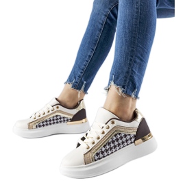 Sneaker Briercliff glitter marrone e beige
