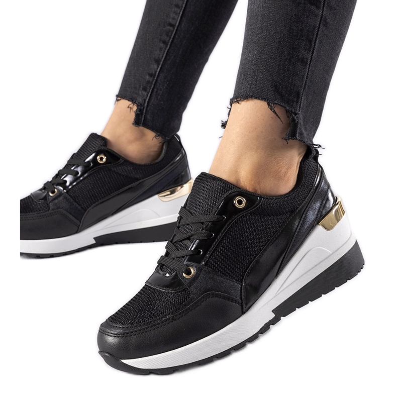 Sneakers con zeppa Gauvin nere nero