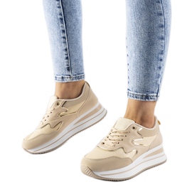 Sneakers platform Inès beige