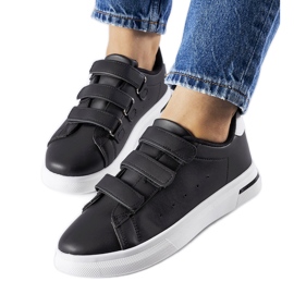 Sneakers nere con chiusura in velcro di Paré nero