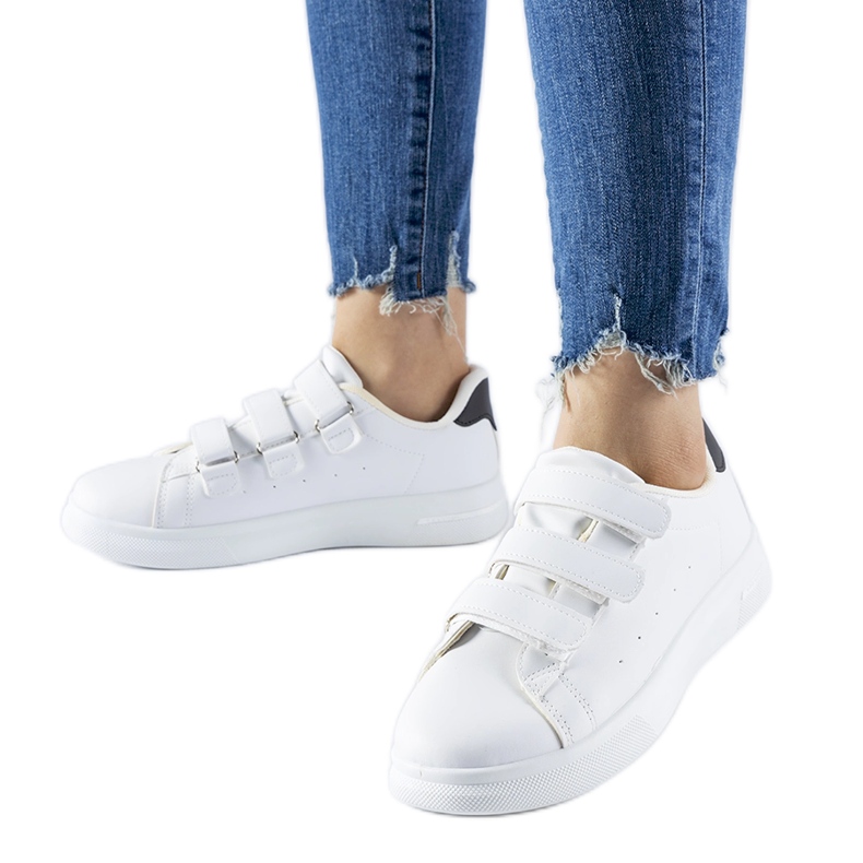 Sneakers bianche con chiusura in velcro di Paré bianca