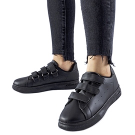 Sneakers nere con chiusura in velcro di Paré nero
