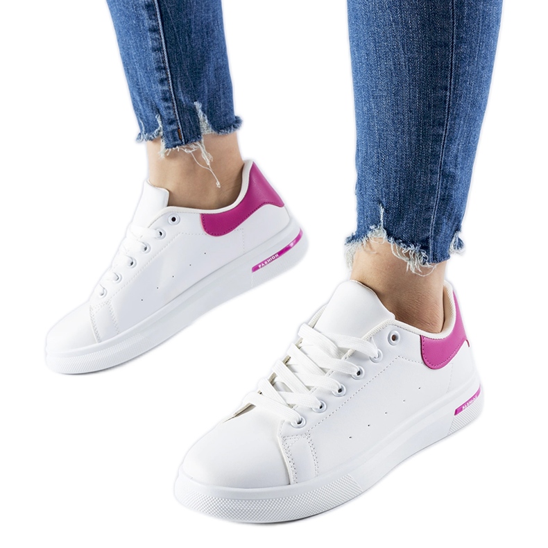 Scarpe da ginnastica Leland bianche e rosa bianca