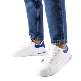Sneaker Leland bianche e blu navy bianco