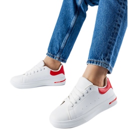 Scarpe da ginnastica Leland bianche e rosse bianca