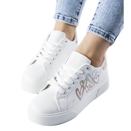 Sneakers bianche sulla piattaforma Montclair bianca