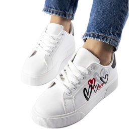 Sneakers bianche sulla piattaforma Montclair bianca