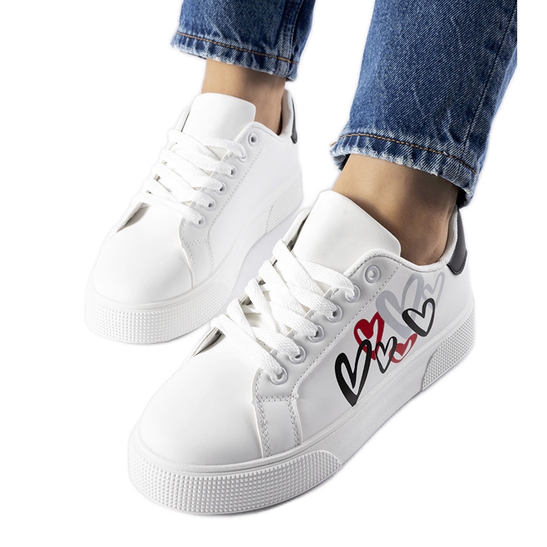Sneakers bianche sulla piattaforma Montclair bianca