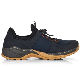 Comode scarpe sportive slip-on da donna, blu navy, Rieker M0564-14