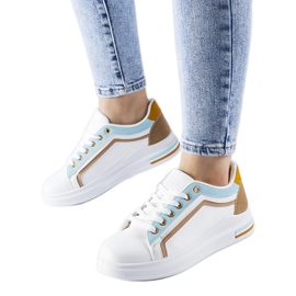 Scarpe da ginnastica Mayfield bianche e blu bianca