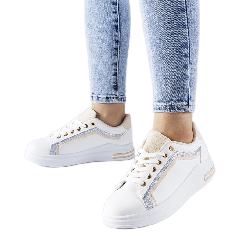 Sneakers bianche con plateau Mayfield bianca