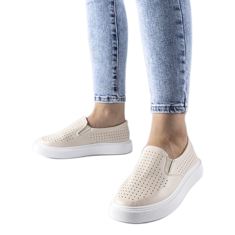 Sneakers Fulda traforate beige