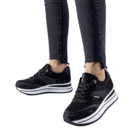 Scarpe da ginnastica nere con plateau Nutter nero