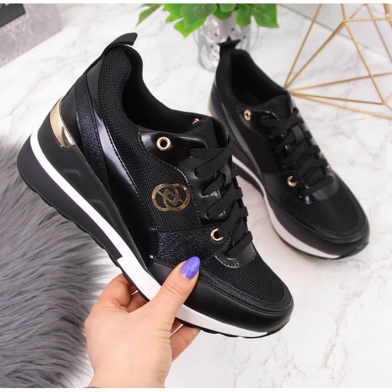 EVento W EVE274A scarpe con zeppa, nere nero