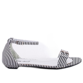 Sandali a righe Ditty Neri - 2a qualità bianco