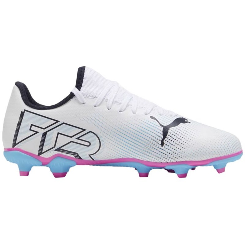 Scarpe da calcio Puma Future 7 Play FG/AG Jr 107734 01 bianca