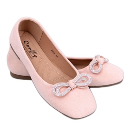 Ballerine in camoscio con fiocco Serna Rosa