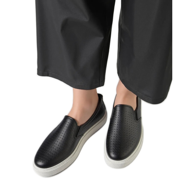 Towns Sneaker slip-on nere traforate nero