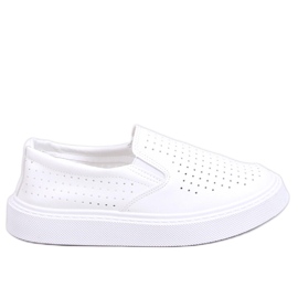 Towns Sneaker slip-on bianche traforate bianco