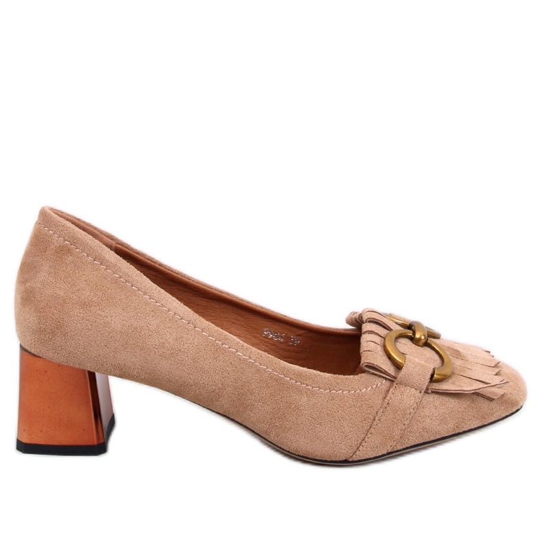 Weinn Décolleté con tacco color rame beige