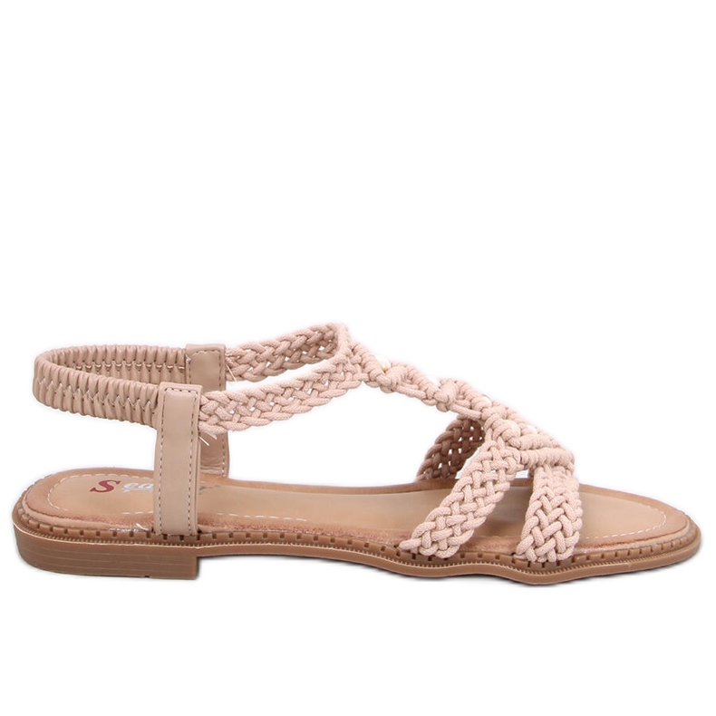 Sandali con stringhe boho Ashes Khaki beige