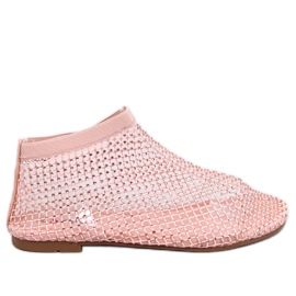 Peyton Sandali rosa in rete con strass