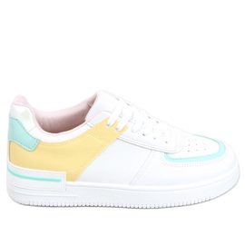 Scarpe da ginnastica gialle Libby bianca
