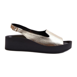 Zazoo 2893 Sandali da Donna in Pelle con Suola Spessa, Oro d'oro