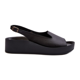 Zazoo 2893 Sandali da Donna in Pelle con Suola Spessa, Nero