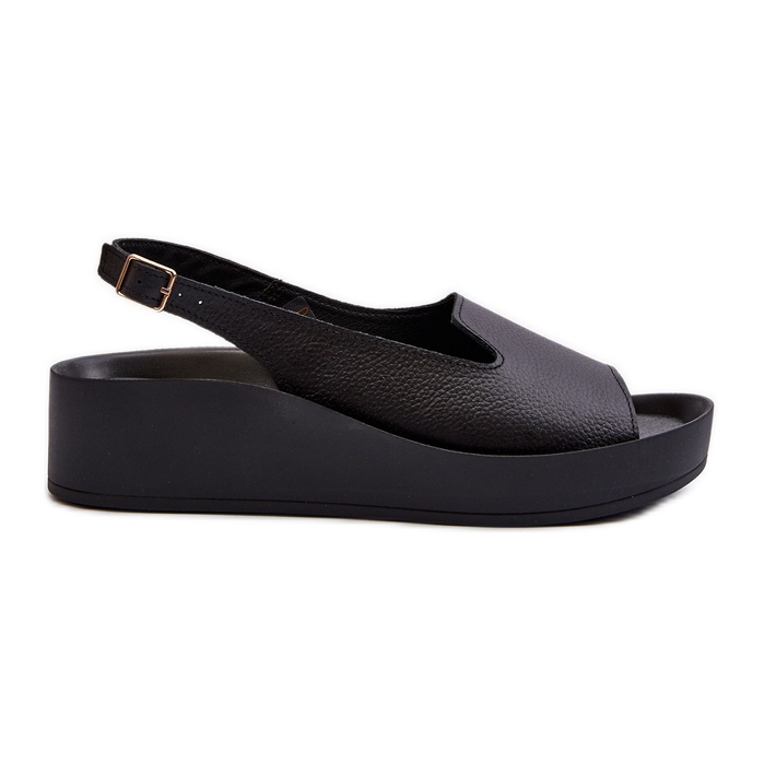 Zazoo 2893 Sandali da Donna in Pelle con Suola Spessa, Nero