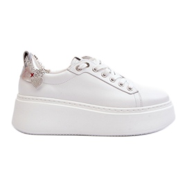 Sneakers da Donna in Pelle con Bracciale CheBello 4406 Bianco bianca