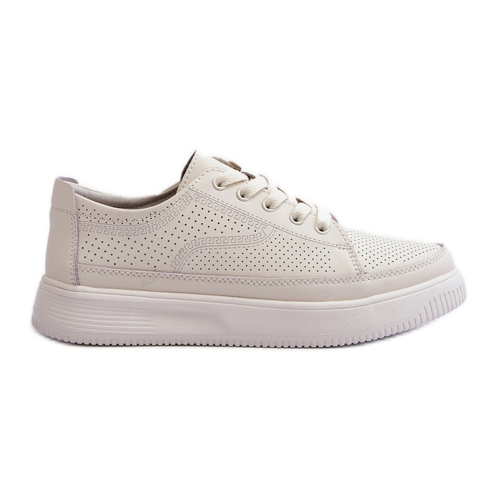 Sergio Leone Scarpe Sportive da Donna in Pelle Sneakers Bianche Failla bianca