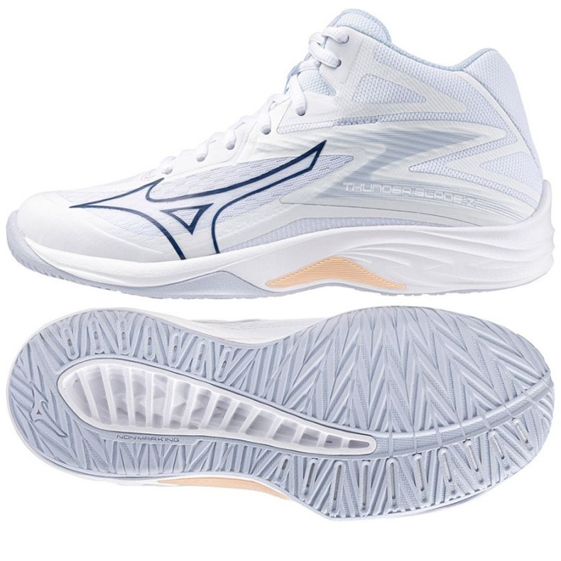 Scarpe da pallavolo Mizuno Thunder Blade Z Mid W V1GC237500 bianca