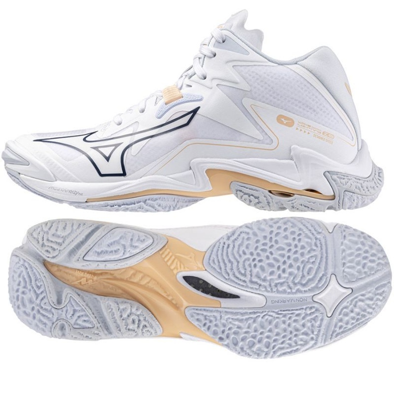 Scarpe da pallavolo Mizuno Wave Lightning Z8 Mid W V1GC240535 bianca