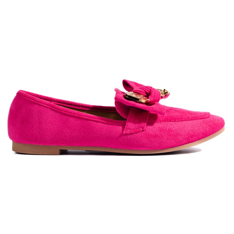 Mocassini da donna in camoscio fucsia rosa