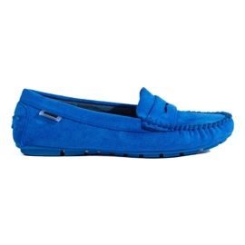 Mocassini in camoscio blu