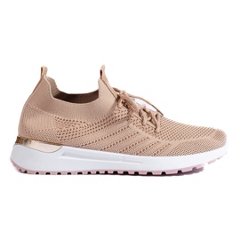 Scarpe sportive traforate beige