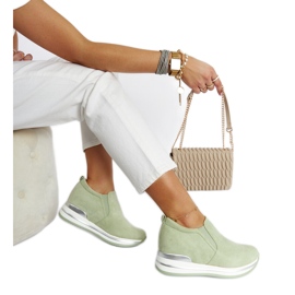 Sneakers con zeppa Alquippa di colore verde