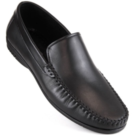 Scarpe da uomo in pelle, mocassini neri, T.Sokolski W1401-1 nero