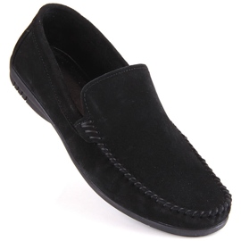 Scarpe da uomo in pelle scamosciata, mocassini neri, T.Sokolski W1401-1 nero