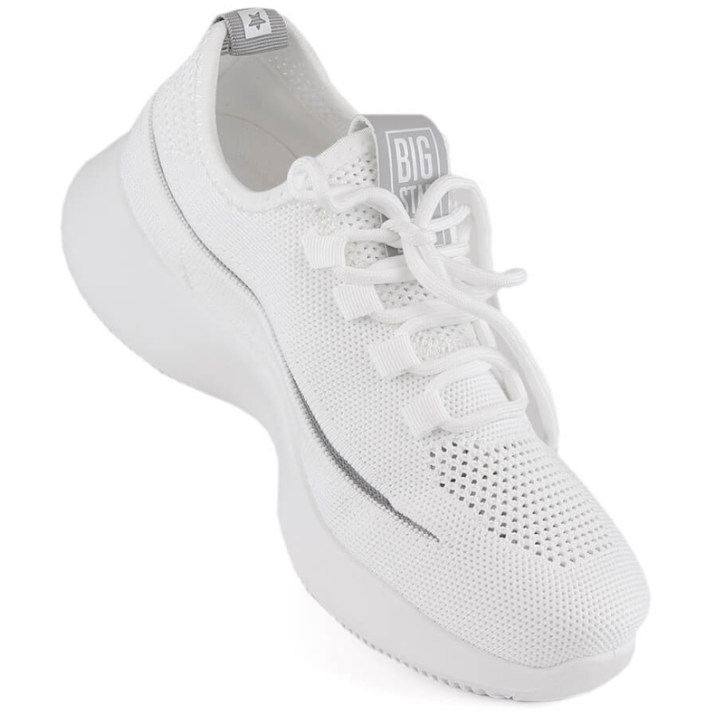 Scarpe sportive slip-on traforate, Big Star bianche NN274662 bianca