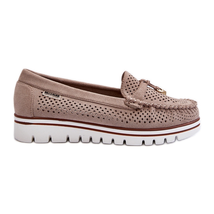 Mocassini Traforati da Donna Twista Beige